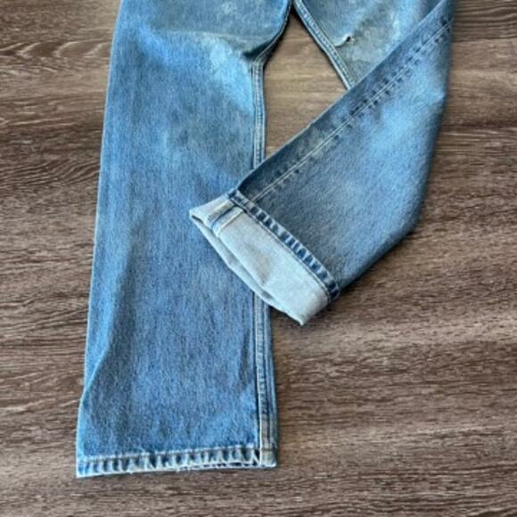 Vintage Levi’s 501 Jeans XS W28 L30 ICONS Rework USA Distressed Patchwork Denim - Picture 14 of 16